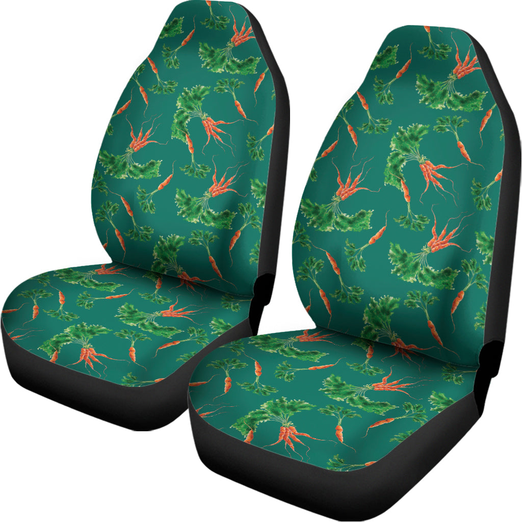 Watercolor Carrot Pattern Print Universal Fit Car Seat Covers