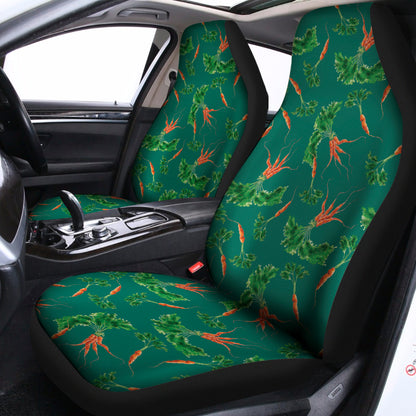 Watercolor Carrot Pattern Print Universal Fit Car Seat Covers