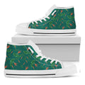 Watercolor Carrot Pattern Print White High Top Sneakers