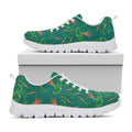 Watercolor Carrot Pattern Print White Running Shoes
