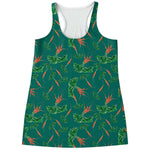 Watercolor Carrot Pattern Print Women's Racerback Tank Top