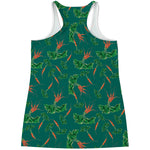 Watercolor Carrot Pattern Print Women's Racerback Tank Top
