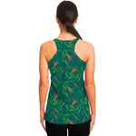 Watercolor Carrot Pattern Print Women's Racerback Tank Top