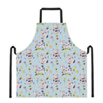 Watercolor Cartoon Cow Pattern Print Apron