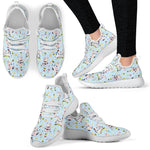 Watercolor Cartoon Cow Pattern Print Mesh Knit Shoes GearFrost