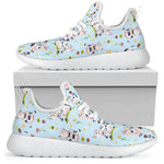 Watercolor Cartoon Cow Pattern Print Mesh Knit Shoes GearFrost