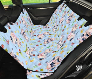 Watercolor Cartoon Cow Pattern Print Pet Car Back Seat Cover