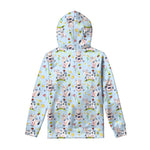 Watercolor Cartoon Cow Pattern Print Pullover Hoodie