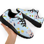 Watercolor Cartoon Cow Pattern Print Sport Shoes GearFrost