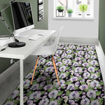 Watercolor Cattleya Pattern Print Area Rug