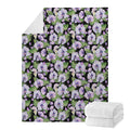 Watercolor Cattleya Pattern Print Blanket