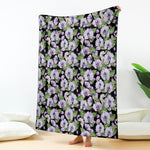 Watercolor Cattleya Pattern Print Blanket