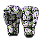 Watercolor Cattleya Pattern Print Boxing Gloves