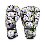 Watercolor Cattleya Pattern Print Boxing Gloves