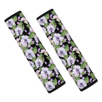Watercolor Cattleya Pattern Print Car Seat Belt Covers