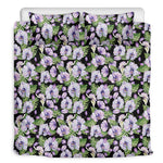 Watercolor Cattleya Pattern Print Duvet Cover Bedding Set