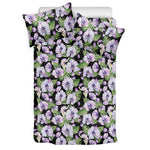 Watercolor Cattleya Pattern Print Duvet Cover Bedding Set
