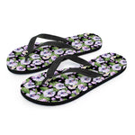 Watercolor Cattleya Pattern Print Flip Flops