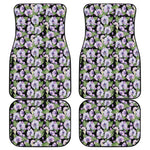 Watercolor Cattleya Pattern Print Front and Back Car Floor Mats
