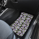 Watercolor Cattleya Pattern Print Front and Back Car Floor Mats