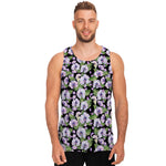 Watercolor Cattleya Pattern Print Men's Tank Top