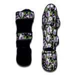 Watercolor Cattleya Pattern Print Muay Thai Shin Guard