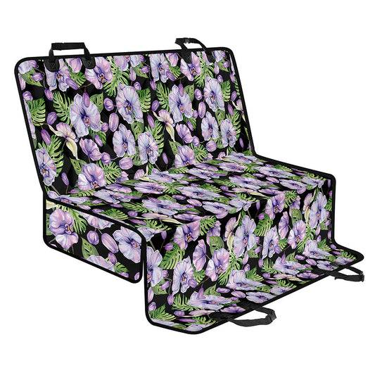 Watercolor Cattleya Pattern Print Pet Car Back Seat Cover