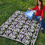 Watercolor Cattleya Pattern Print Quilt
