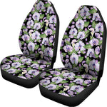 Watercolor Cattleya Pattern Print Universal Fit Car Seat Covers