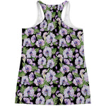 Watercolor Cattleya Pattern Print Women's Racerback Tank Top