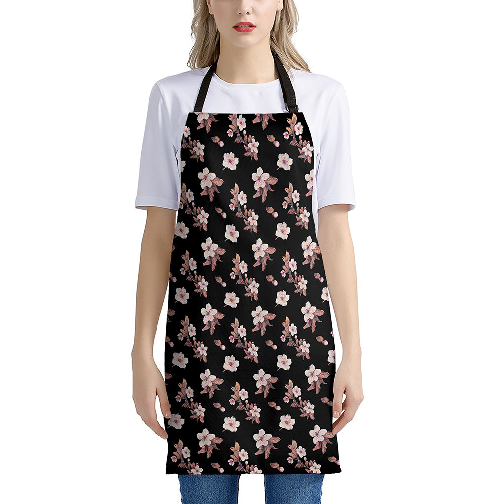 Watercolor Cherry Blossom Pattern Print Apron