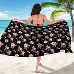 Watercolor Cherry Blossom Pattern Print Beach Sarong Wrap