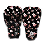 Watercolor Cherry Blossom Pattern Print Boxing Gloves
