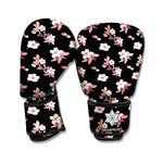 Watercolor Cherry Blossom Pattern Print Boxing Gloves