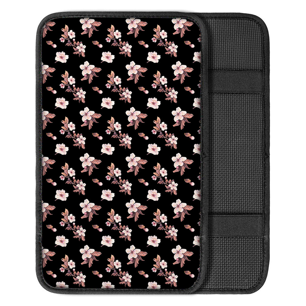 Watercolor Cherry Blossom Pattern Print Car Center Console Cover