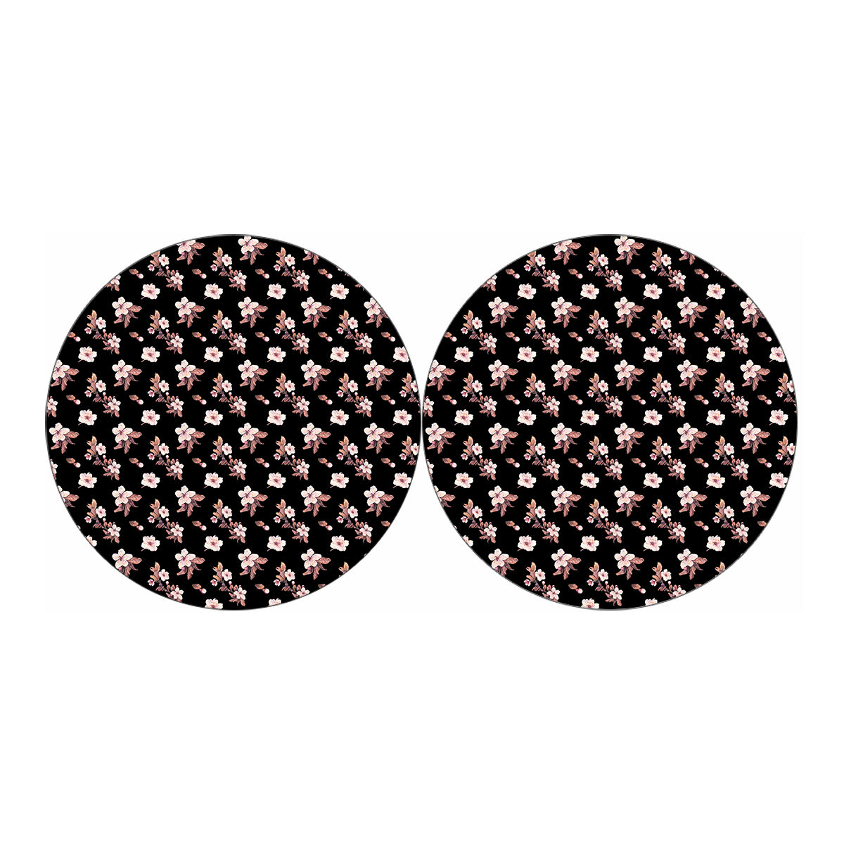 Watercolor Cherry Blossom Pattern Print Car Coasters