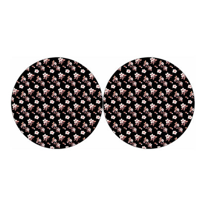 Watercolor Cherry Blossom Pattern Print Car Coasters