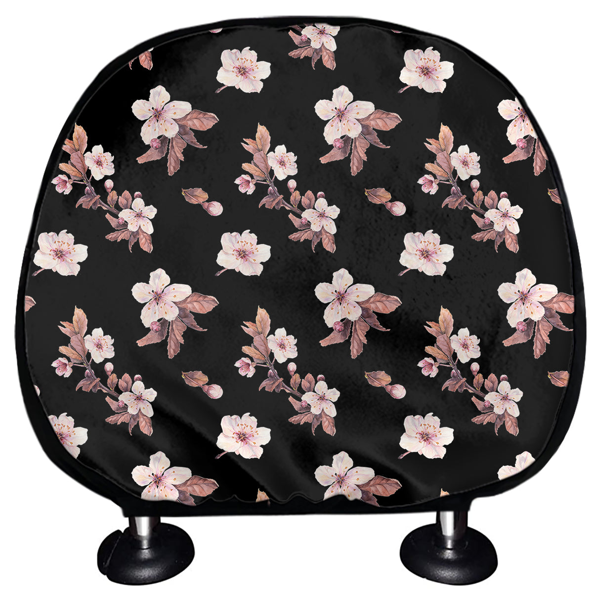 Watercolor Cherry Blossom Pattern Print Car Headrest Covers