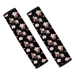 Watercolor Cherry Blossom Pattern Print Car Seat Belt Covers