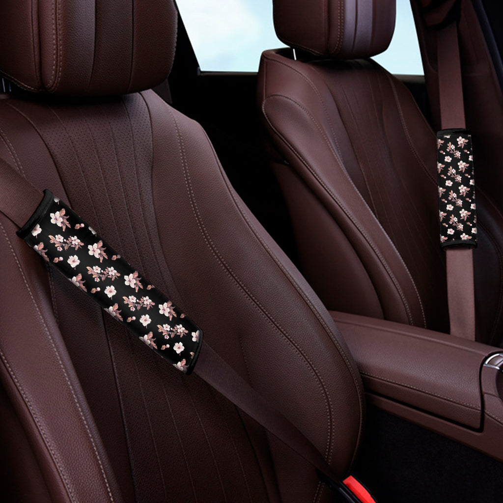 Watercolor Cherry Blossom Pattern Print Car Seat Belt Covers