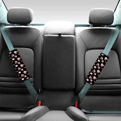 Watercolor Cherry Blossom Pattern Print Car Seat Belt Covers