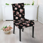 Watercolor Cherry Blossom Pattern Print Dining Chair Slipcover