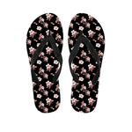 Watercolor Cherry Blossom Pattern Print Flip Flops