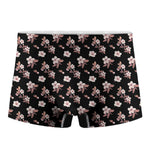 Watercolor Cherry Blossom Pattern Print Men's Boxer Briefs