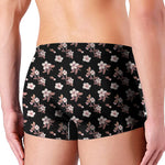 Watercolor Cherry Blossom Pattern Print Men's Boxer Briefs