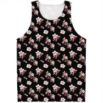Watercolor Cherry Blossom Pattern Print Men's Tank Top