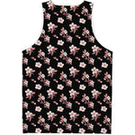 Watercolor Cherry Blossom Pattern Print Men's Tank Top