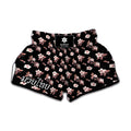 Watercolor Cherry Blossom Pattern Print Muay Thai Boxing Shorts