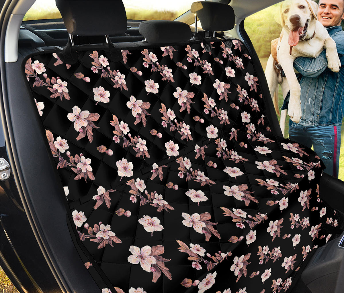 Watercolor Cherry Blossom Pattern Print Pet Car Back Seat Cover