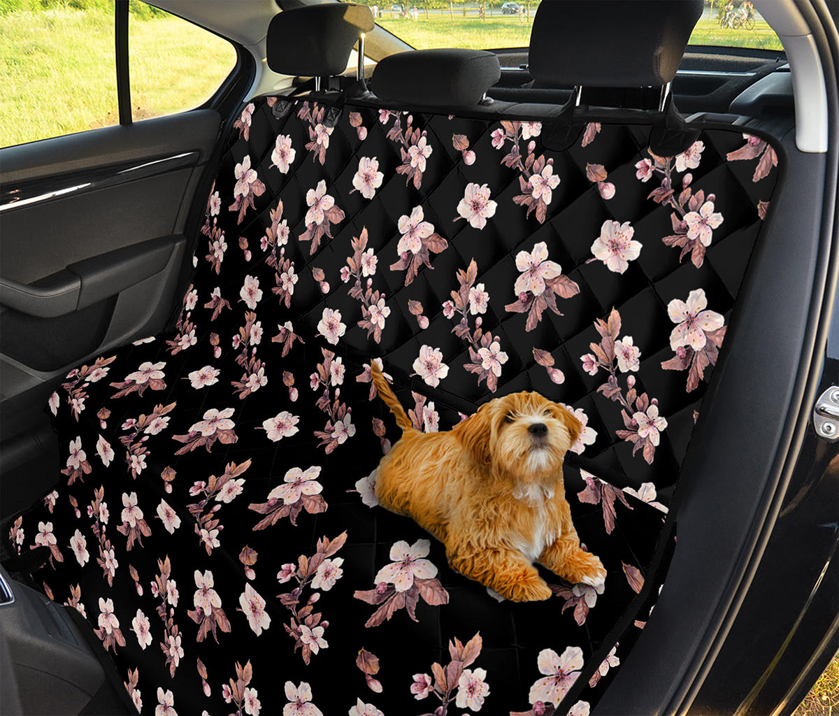 Watercolor Cherry Blossom Pattern Print Pet Car Back Seat Cover